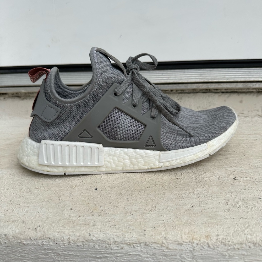 Adidas Women’s nmd size 7.5 grey white boost shoes